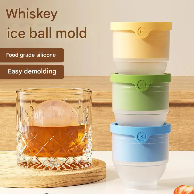 Crystal Clear Ice Ball Mold – Premium Silicone Ice Sphere Maker for Whiskey, Bourbon & Cocktails