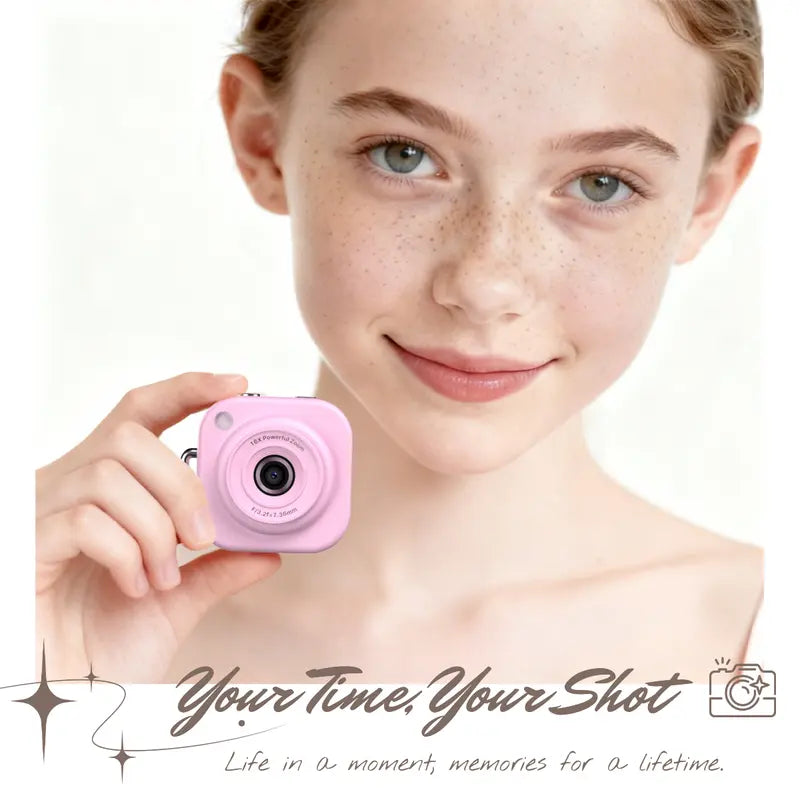 Mini Digital Camera 1080P – Retro Pocket Camera with 32GB SD Card, 1.45" Screen & Keychain Clip