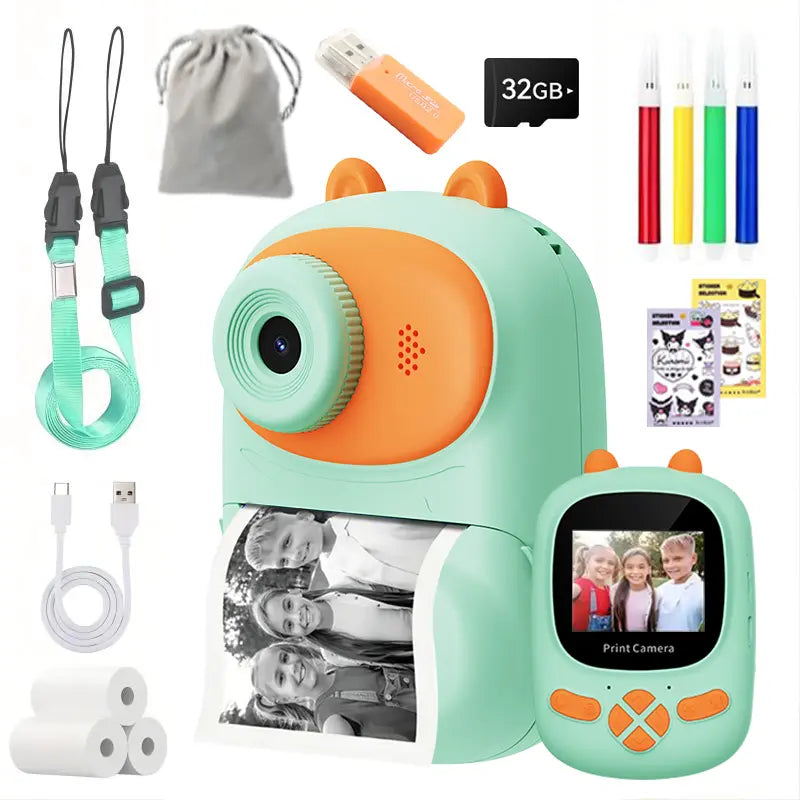 Kids Instant Print Camera – 1080P Printable Camera for Boys & Girls Ages 3–12