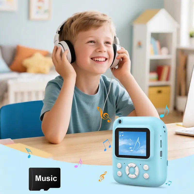 Kids Instant Print Camera – 1080P Selfie Digital Camera with 3 Paper Rolls for Boys & Girls Ages 3–12
