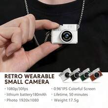 S150 Mini Retro Digital Camera – 1080P Pocket Camera with IPS Screen, LED Flash & Lanyard