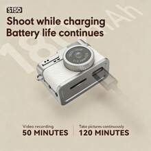 S150 Mini Retro Digital Camera – 1080P Pocket Camera with IPS Screen, LED Flash & Lanyard