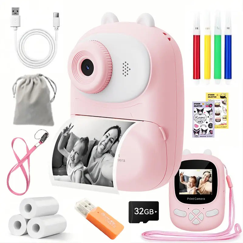Kids Instant Print Camera – 1080P Printable Camera for Boys & Girls Ages 3–12