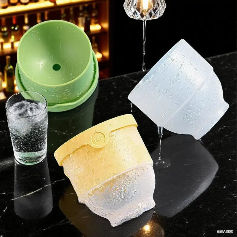 Crystal Clear Ice Ball Mold – Premium Silicone Ice Sphere Maker for Whiskey, Bourbon & Cocktails